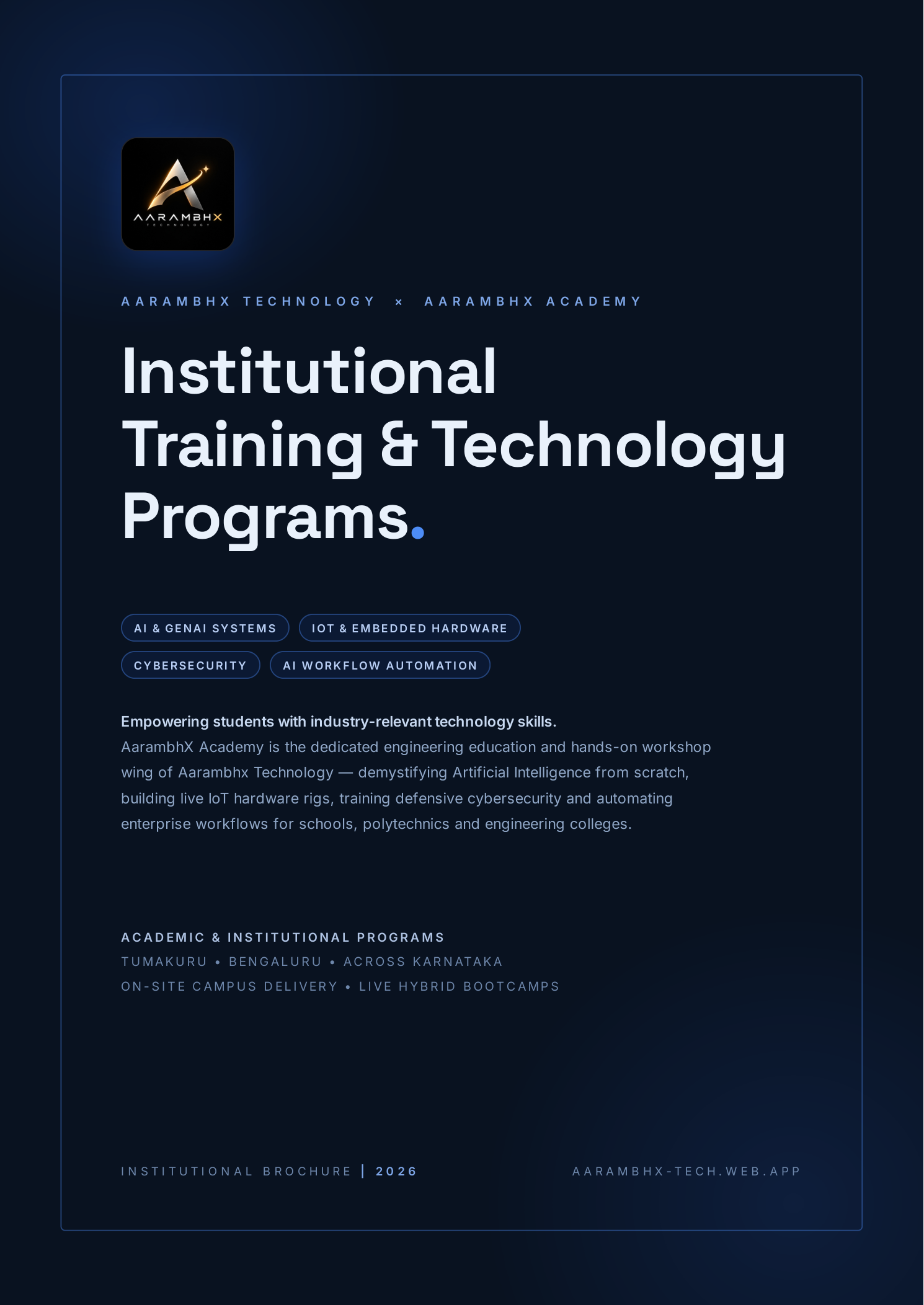 Institutional Training & Technology Programs Cover